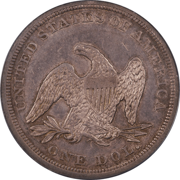 1842 Seated Liberty Dollar ($1) Reverse Image