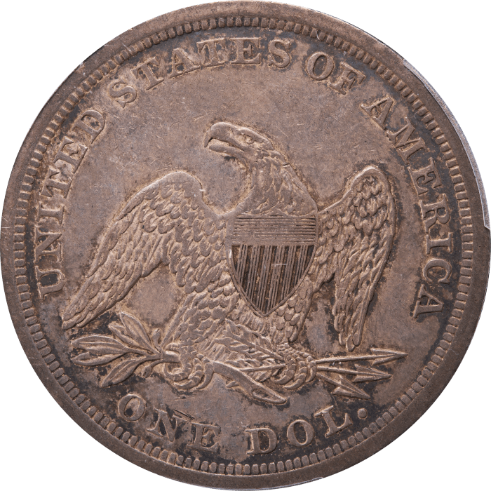 1842 Seated Liberty Dollar ($1) Reverse Image