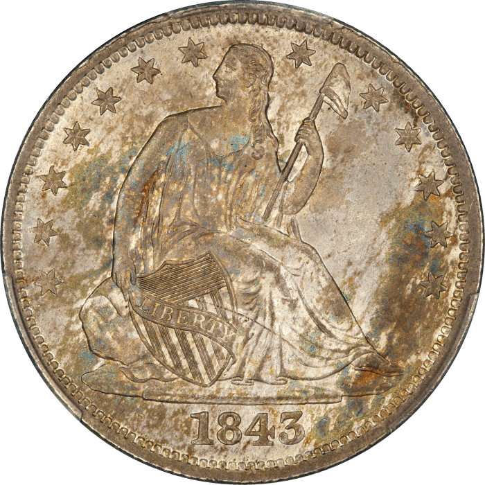 1843-O Seated Liberty Half Dollar (50c) Obverse Image
