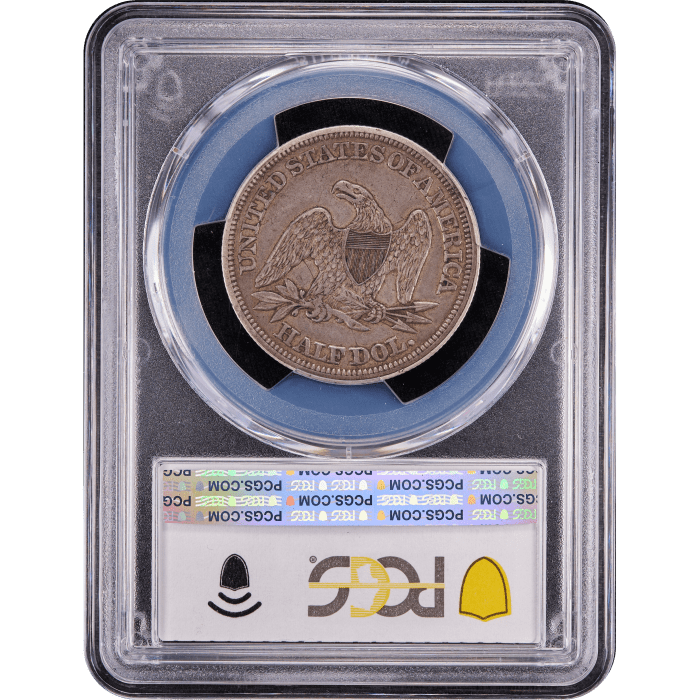 1843 Seated Liberty Half Dollar (50c) Reverse Slab Image