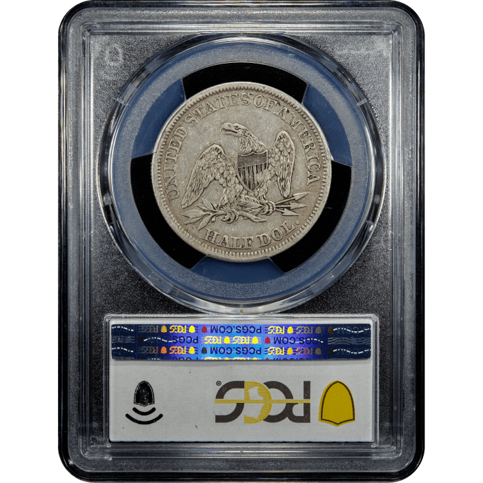 1843 Seated Liberty Half Dollar (50c) SLAB Image