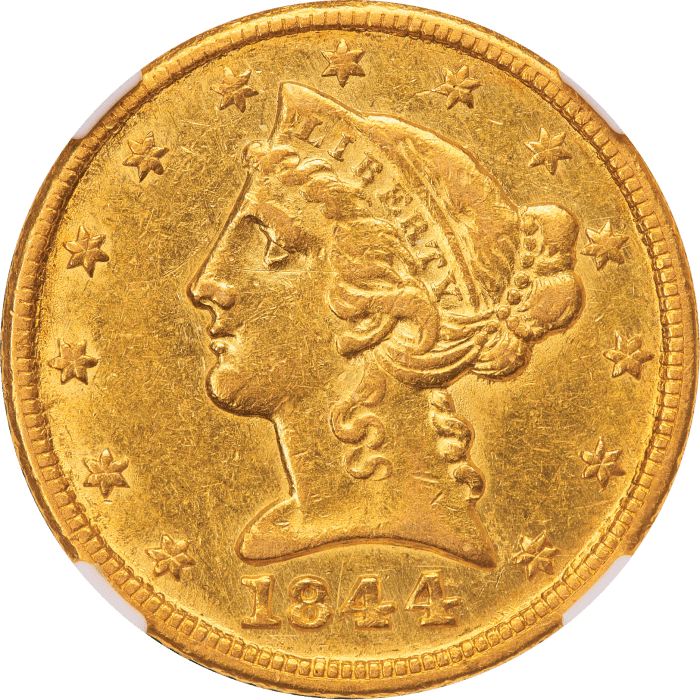 1844-C Liberty Gold Half Eagle ($5) Obverse Image