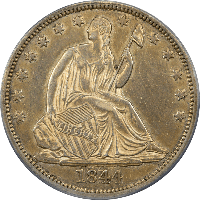 1844-O Seated Liberty Half Dollar (50c) Doubled Date OBVERSE Image