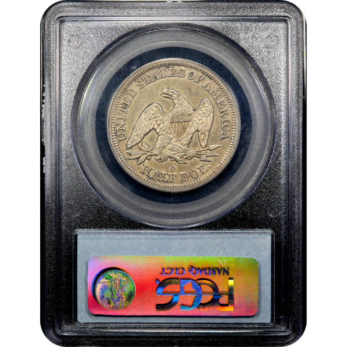 1844-O Seated Liberty Half Dollar (50c) Doubled Date Reverse Slab Image