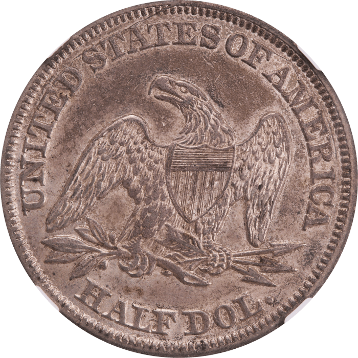 1845 Seated Liberty Half Dollar (50c) Reverse Image