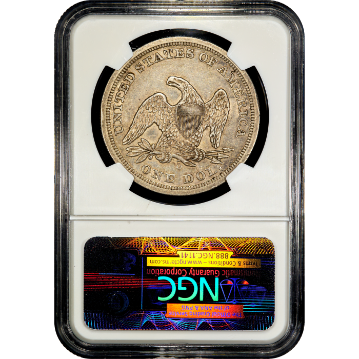 1846-O Seated Liberty Dollar ($1) Reverse Slab Image
