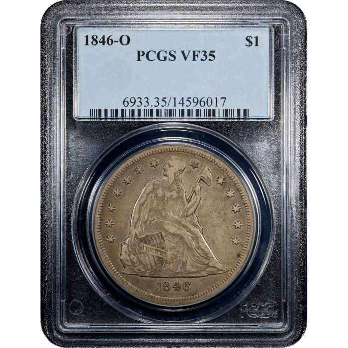 1846-O Seated Liberty Dollar ($1) SLAB Image