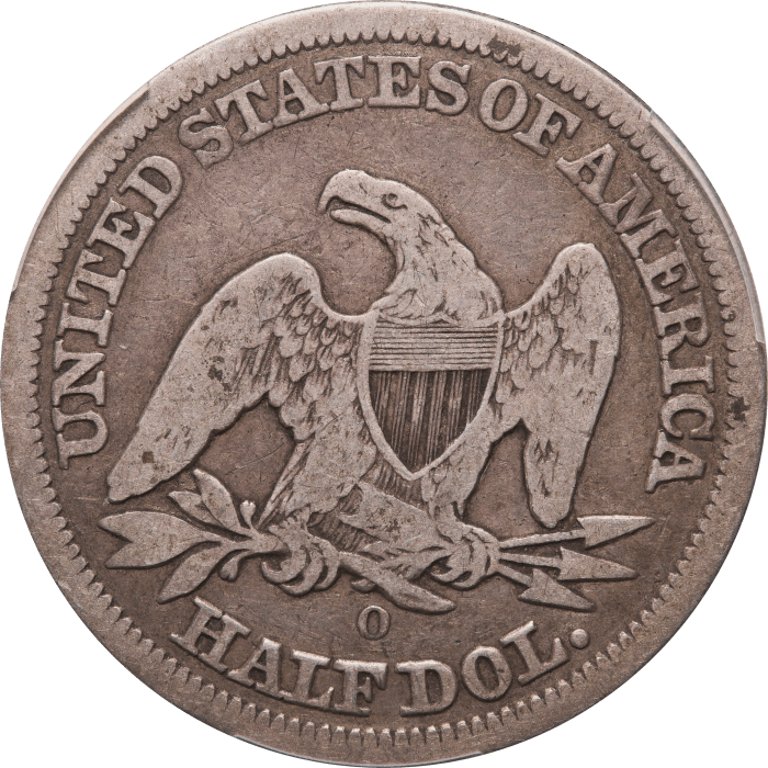1846-O Seated Liberty Half Dollar (50c) Tall Date Reverse Image