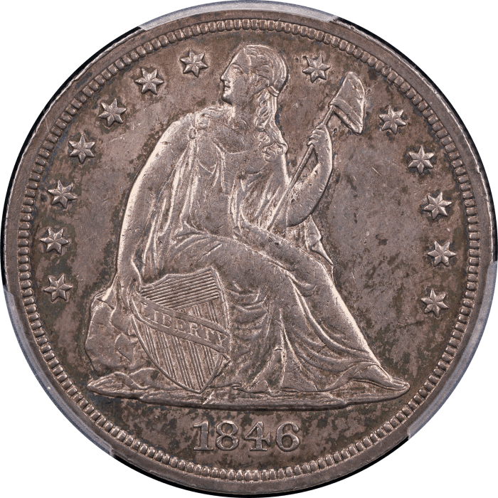 1846 Seated Liberty Dollar ($1) Obverse Image