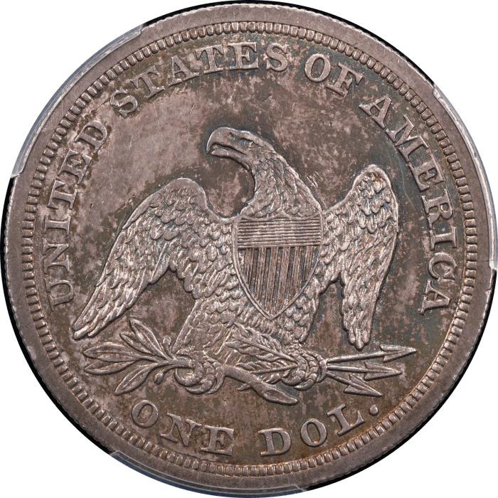 1846 Seated Liberty Dollar ($1) Reverse Image