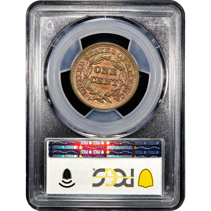 1847 Braided Hair Large Cent (1c) SLAB Image