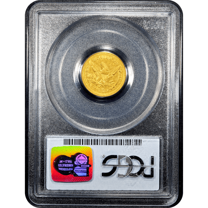 1847-O Liberty Gold Quarter Eagle ($2.50) Reverse Slab Image