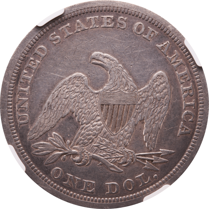 1847 Seated Liberty Dollar ($1) Reverse Image
