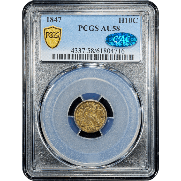 1847 Seated Liberty Half Dime (H10C) SLAB Image