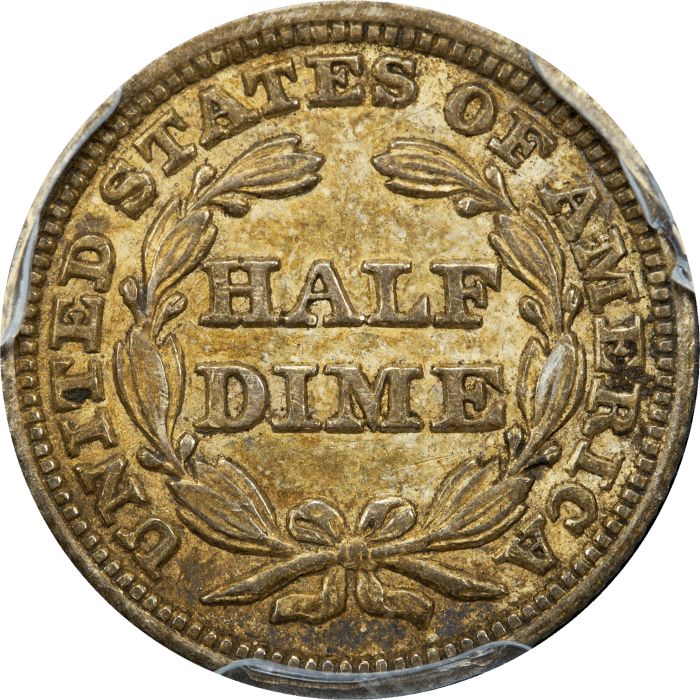 1847 Seated Liberty Half Dime (H10C) REVERSE Image