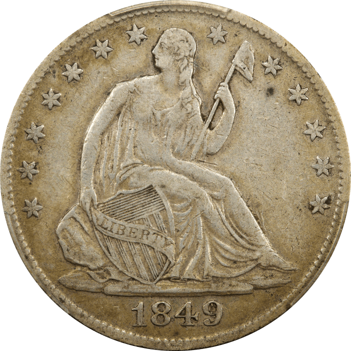 1849-O Seated Liberty Half Dollar (50c) OBVERSE Image