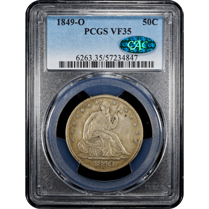 1849-O Seated Liberty Half Dollar (50c) SLAB Image
