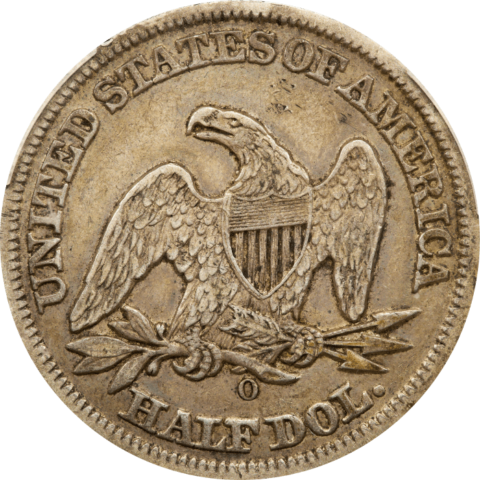 1849-O Seated Liberty Half Dollar (50c) REVERSE Image