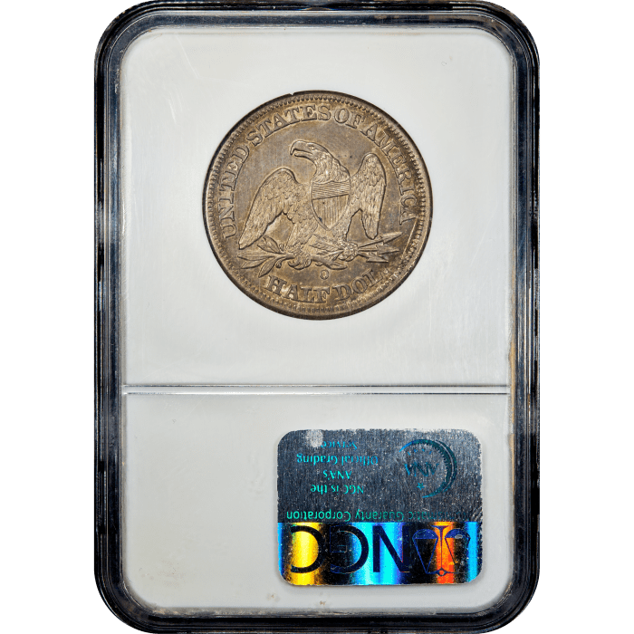 1850-O Seated Liberty Half Dollar (50c) Reverse Slab Image