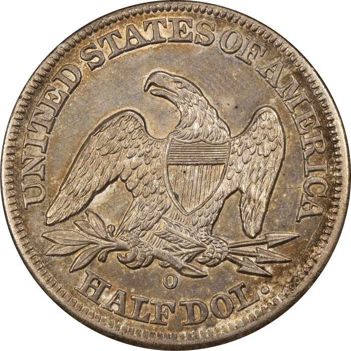 1850-O Seated Liberty Half Dollar (50c) Reverse Image