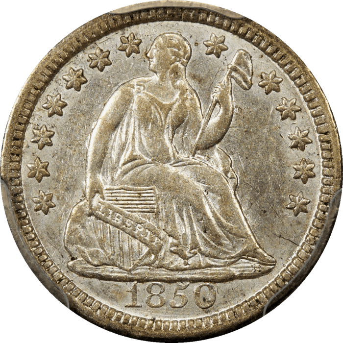1850 Seated Liberty Half Dime (H10C) Obverse Image