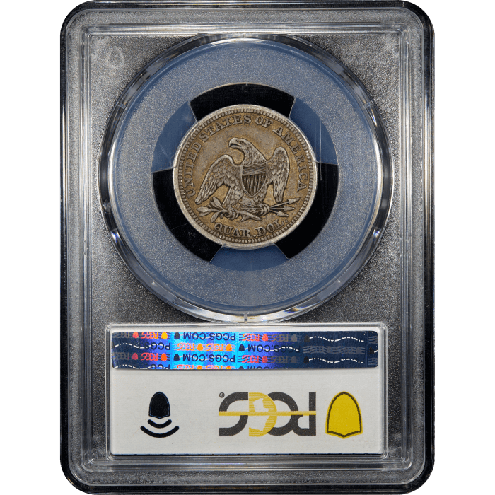 1850 Seated Liberty Quarter (25c) SLAB Image
