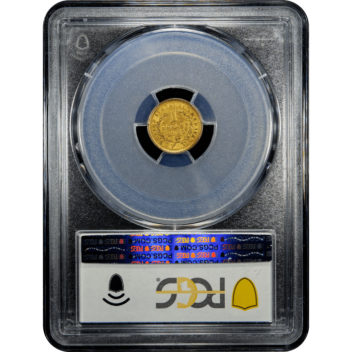 1851 Gold Dollar ($1) Reverse Slab Image