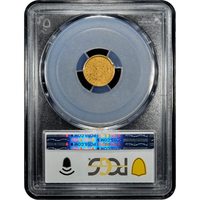 1851 Gold Dollar ($1) Reverse Slab Image