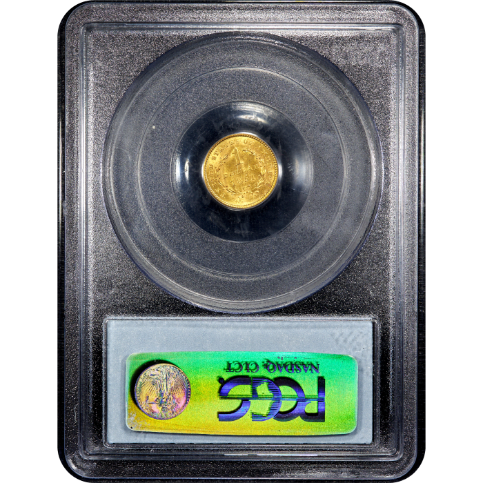1851 Gold Dollar ($1) Reverse Slab Image