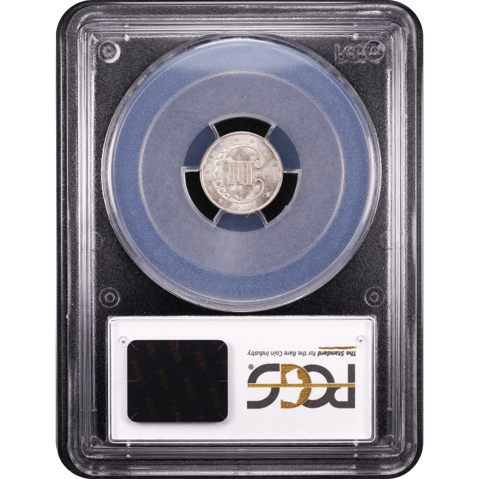 1851 Three Cent Silver (3CS) Reverse Slab Image