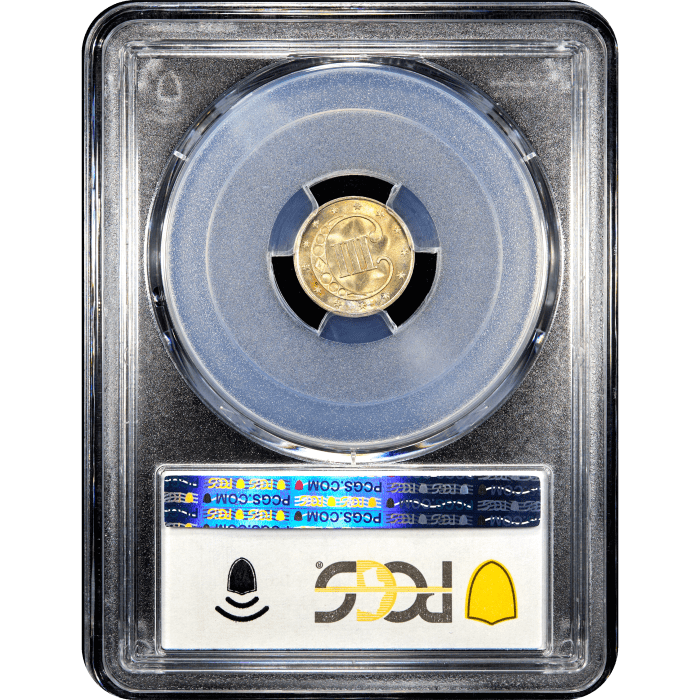 1851 Three Cent Silver (3CS) Reverse Slab Image