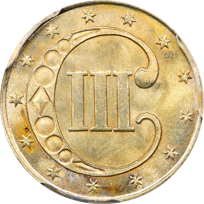 1851 Three Cent Silver (3CS) Reverse Image