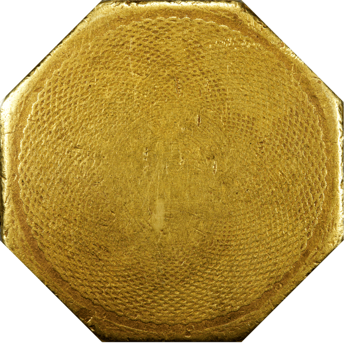 1852 Assay 887 Gold $50 Slug REVERSE Image