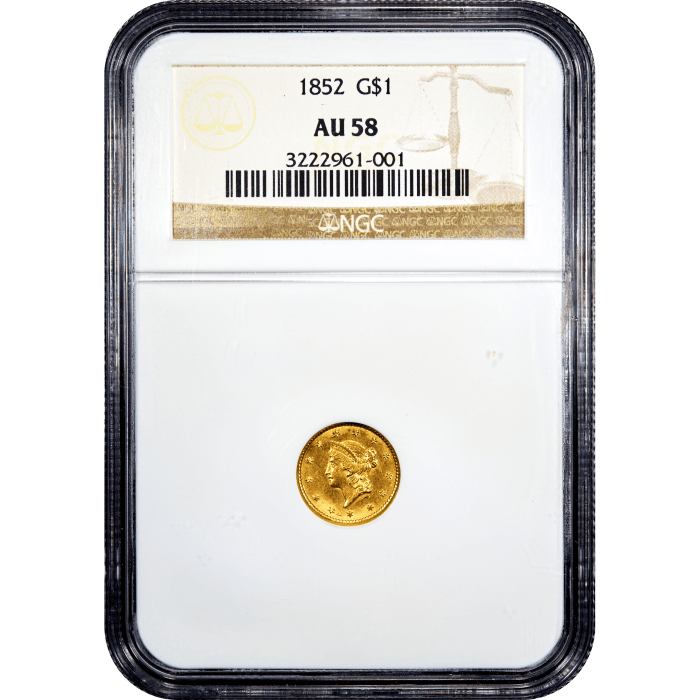 1852 Gold Dollar ($1) SLAB Image