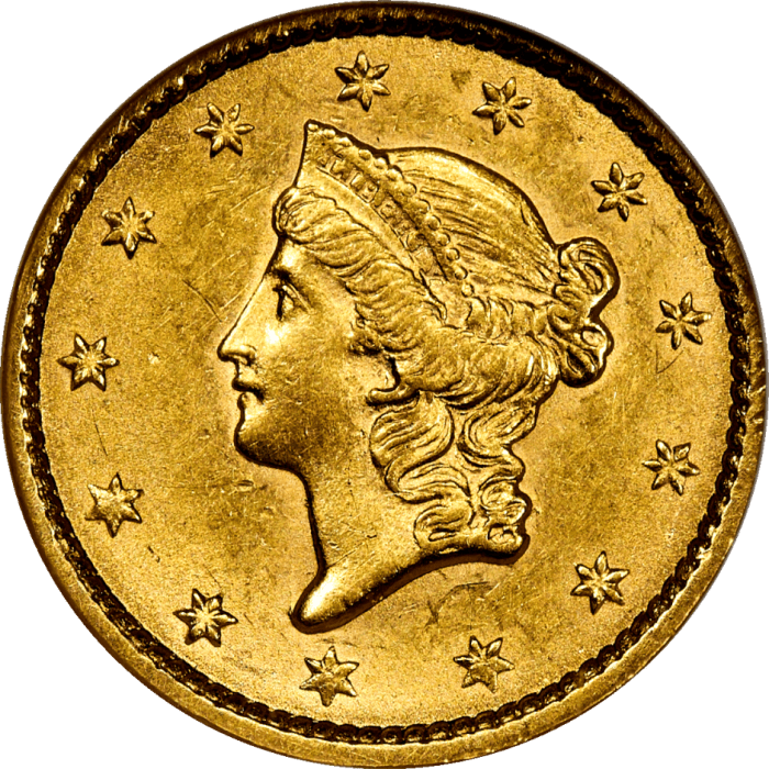 1852 Gold Dollar ($1) OBVERSE Image