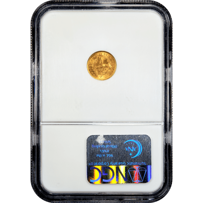 1852 Gold Dollar ($1) Reverse Slab Image