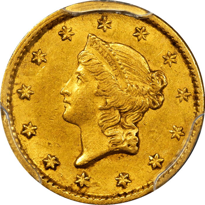 1852 Gold Dollar ($1) OBVERSE Image
