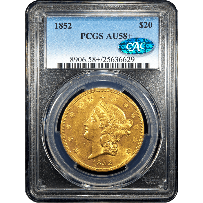 1852 Liberty Gold Double Eagle ($20) Obverse Slab Image