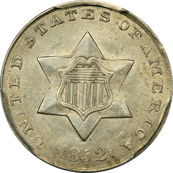 1852 Three Cent Silver (3CS) OBVERSE Image