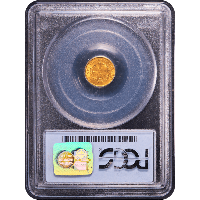 1853 Gold Dollar ($1) Reverse Slab Image