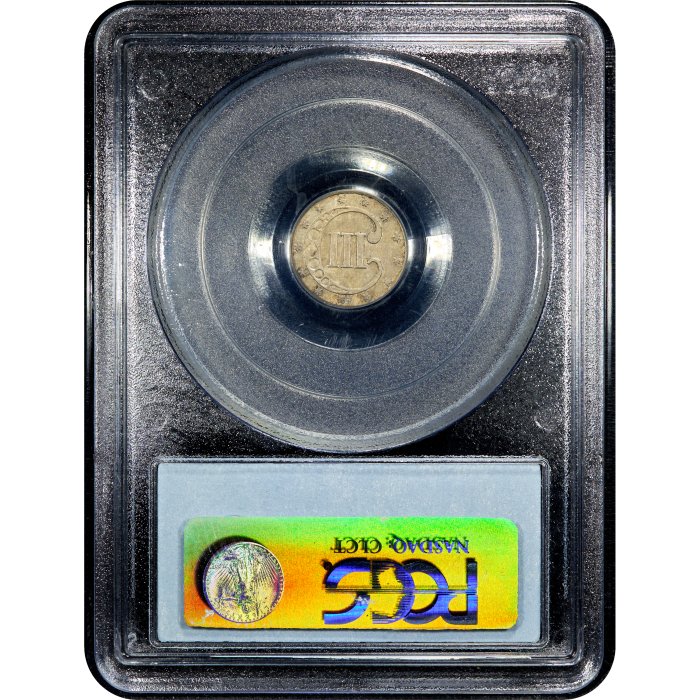 1853 Three Cent Silver (3CS) Reverse Slab Image
