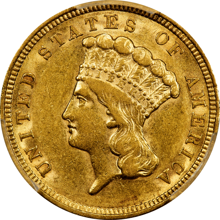 1854 Gold Three Dollar ($3) Obverse Image
