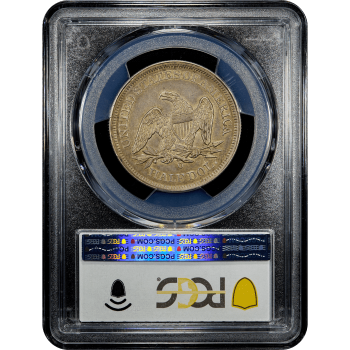 1854-O Seated Liberty Half Dollar (50c) Arrows SLAB Image