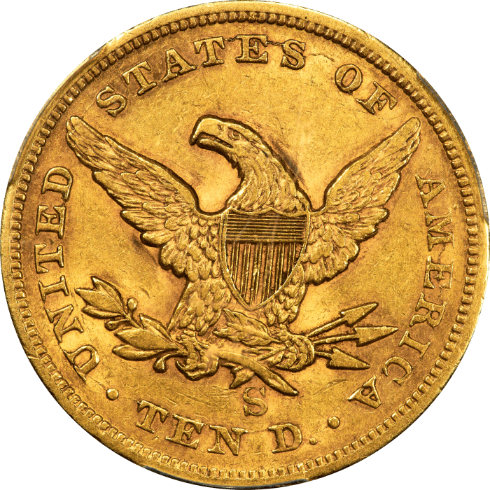 1854-S Liberty Gold Eagle ($10) REVERSE Image