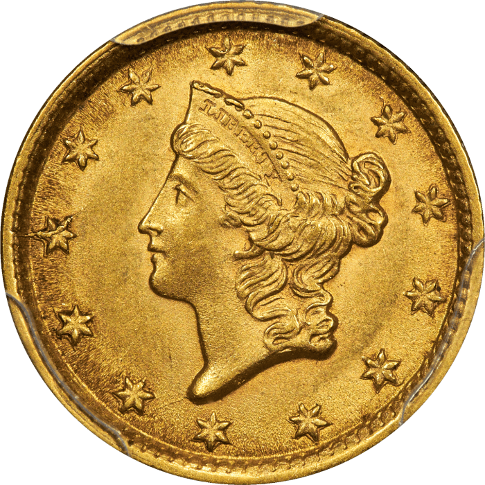 1854 Type 1 Gold Dollar ($1) OBVERSE Image