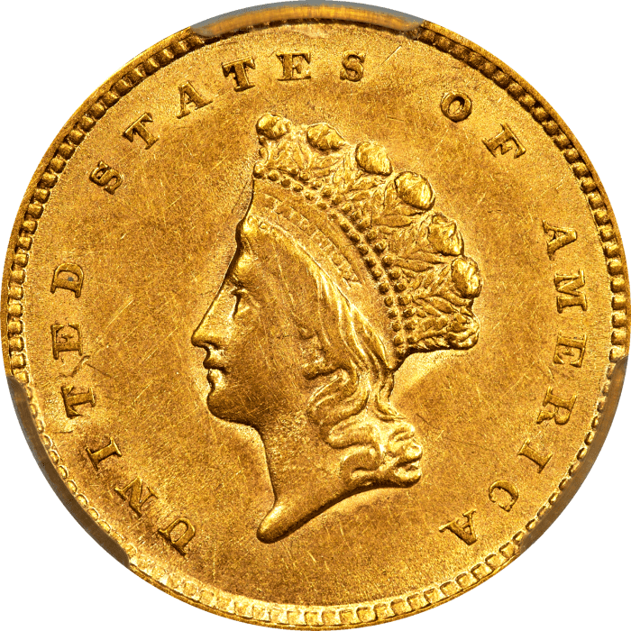 1854 Type 2 Gold Dollar ($1) OBVERSE Image