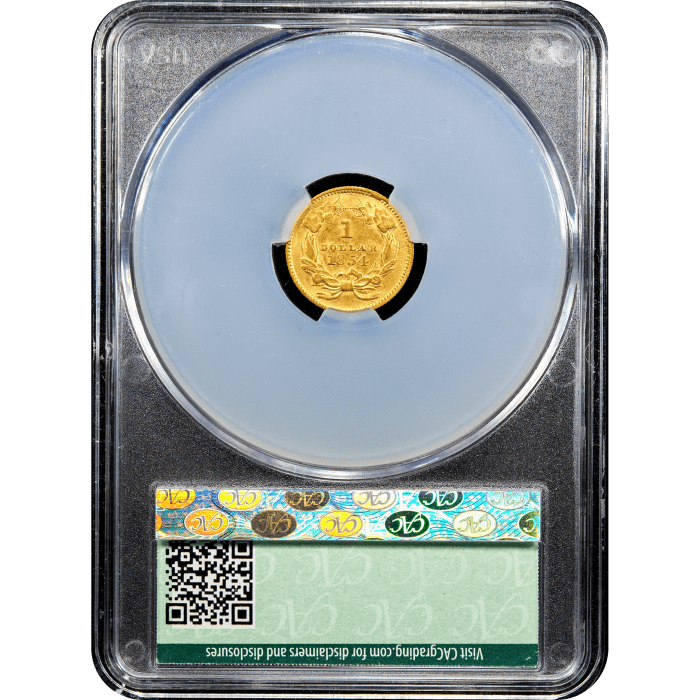 1854 Type 2 Gold Dollar ($1) SLAB Image