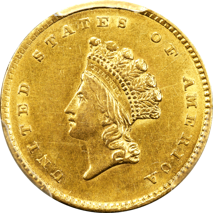 1854 Type 2 Gold Dollar ($1) OBVERSE Image