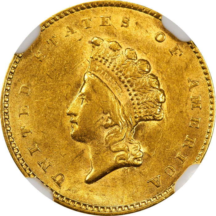 1855 Gold Dollar ($1) OBVERSE Image