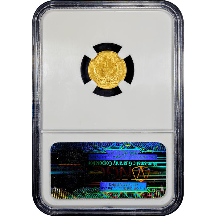 1855 Gold Dollar ($1) Reverse Slab Image